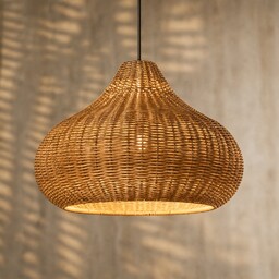 Zewnętrzna Lampa Lucande, Taniola, ściemnialny, drewniany, taras, drewno,
