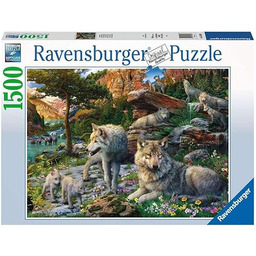 Puzzle 2D 1500 elementów: Wiosenne wilki