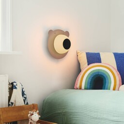 Nordlux Kinkiet dziecięcy Bruna Bear, brązowy / rdzawy,