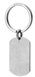 Satynowany brelok pod grawer, stal szlachetna
