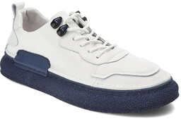 Artiker Biało-Granatowe Sneakersy Stylowe Obuwie Męskie
