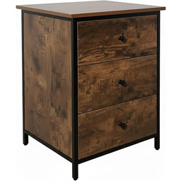 Relaxdays Stolik nocny, 3 szuflady, wys. x szer.