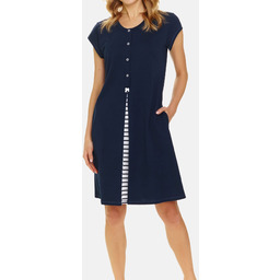 Bawełniana koszula nocna damska Dn-nightwear TCB.9703 navy blue