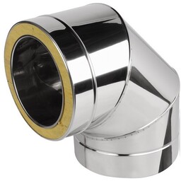 Kolano 90st Izolowane Fi 150/200 Wentylacyjne Nierdzewne Wentylacja