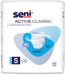Majtki chłonne SENI ACTIVE, Classic Small, 30 sztuk