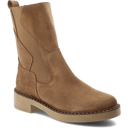 Brązowe Botki HEE Zamszowe Buty Damskie