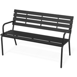 Ławka ogrodowa 130 cm Forio - Czarna