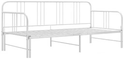 Edinos Białe Metalowe Łózko Rozkładane 90X200 Cm L6-G84