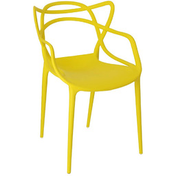 Elior Żółte nowoczesne krzesło z podłokietnikami T7-F94