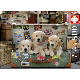 Educa - Prawdziwe puzzle. Szczeniaki w Bagage. Puzzle