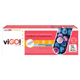 VIGO Torebki na mrożonki 3L (40 sztuk) Czujnik