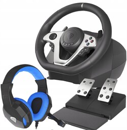 Kierownica Genesis Seaborg 400 Słuchawki PlayStation 4 PS3