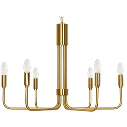 Lindby - Elanova 6 Żyrandol Brass