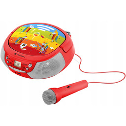 Boombox Radio Dla Dzieci Karaoke Mikrofon CD Usb