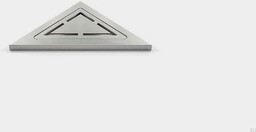 Półka prysznicowa narożna trójkątna ClassicLine Anniversario Stalowa Szczotkowana