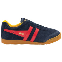 Gola Classics Men''s Harrier Suede Trainers Navy/Red/Sun CMA192IE