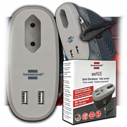 Przedłużacz z Funkcją Ładowania 2xUSB Przewód Zasilający 3m