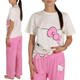 Hello Kitty BAWEŁNIANA piżama damska, DWUCZĘŚCIOWA piżamka