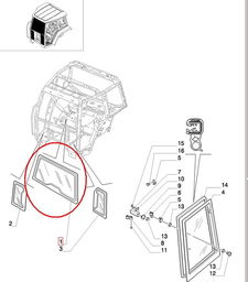SZYBA PRZEDNIA NIEUCHYLNA NEW HOLLAND CASE 82002183