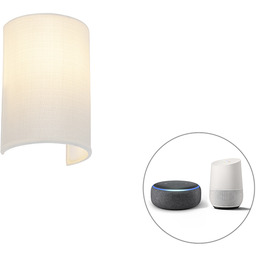 QAZQA Inteligentna lampa ścienna biała z WiFi A60