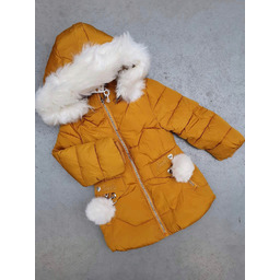 Kurtka Ocieplana Miodowa Z Puszkiem 110-116