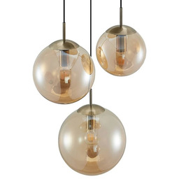 Lindby - Teeja 3 Cluster Lampa Wisząca Amber