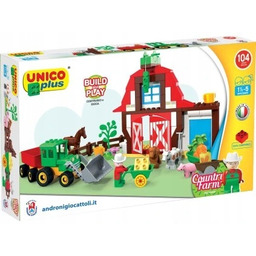 Klocki Konstrukcyjne Unico Duża Farma Traktor Zwierzęta 104