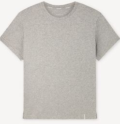 T-shirt męski z bawełny czesanej Naviale szary melanż