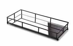 CEDRIC Podstawka taca 36X16xh5cm czarna z lustrem