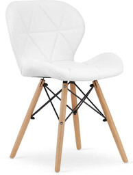 Edinos N Białe tapicerowane krzesło kuchenne B0-F92