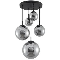 Lindby - Teeja 5 Cluster Lampa Wisząca Smoke