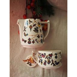 Pakamera Świąteczny zestaw imbryk z filiżanką Tea for