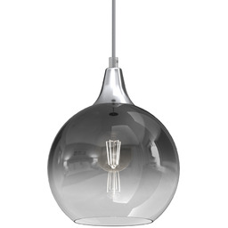 Milagro Wisząca lampa kulista Monte MLP8320 przydymiona srebrna
