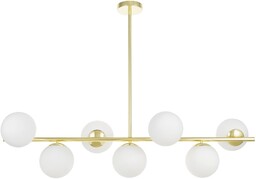 LAMPA WISZĄCA SUFITOWA NOWOCZESNA ZŁOTO KLASYCZNE BIAŁE KULE