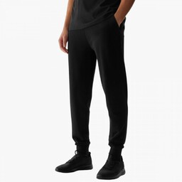 Męskie Spodnie Dresowe 4F Bawełniane Czarne