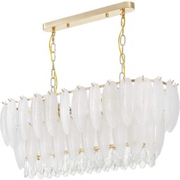 ŻYRANDOL LAMPA WISZĄCA NOWOCZESNA BIAŁO-ZŁOTA CAVALINI LUMINA DECO