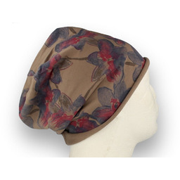 Czapka damska Beanie włoska cienka smerfetka bawełna brązowa