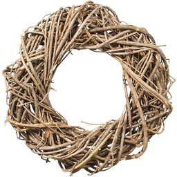 Rayher 65235000 dekoracyjny wiklinowy wieniec dekoracyjny z drewna