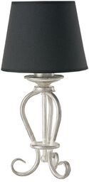 LAMPA STOŁOWA srebrna grafitowy abażur styl klasyczny ARKADA