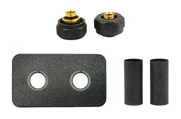 Zestaw maskujący rozeta prostokątna + tuleje + złączki