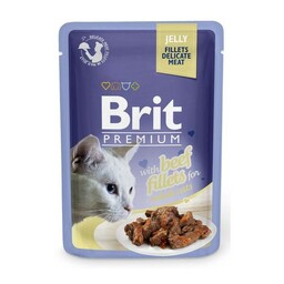 BRIT - Pouch adult wołowina kot saszetka 85g
