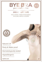 Bye Bra A-C: niewidoczne plastry push-up - nude