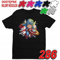 Dziecięca Koszulka T-Shirt Z Nadrukiem Kapitan Ameryka -S