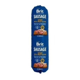BRIT - Care sausage beef/fish kiełbasa z wołowiną
