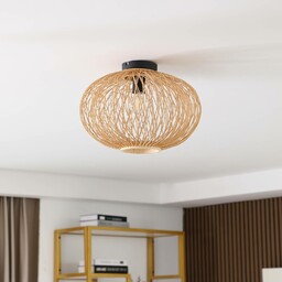 Lindby Solvira lampa sufitowa, bambus, okrągła