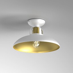 Eko-Light Lampa sufitowa Felix, biała/złota