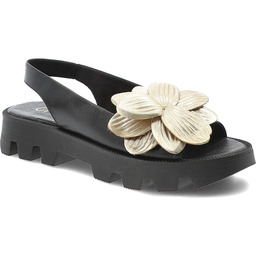 Chebello Czarne Sandały Modne Obuwie Damskie