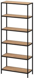 Regał FERRO 192x40-100x34cm D6 loftowy czarny metalowy