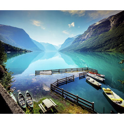 PUZZLE Krajobraz Góry Jezioro Las A3 252 el