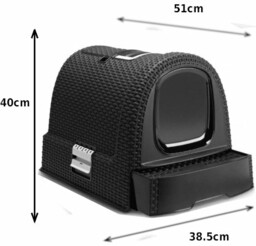 CURVER toaleta dla kota 51x38,5x40cm grafitowa + Żwirek